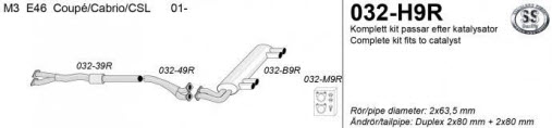 RVS Uitlaatsysteem E46 BMW M3