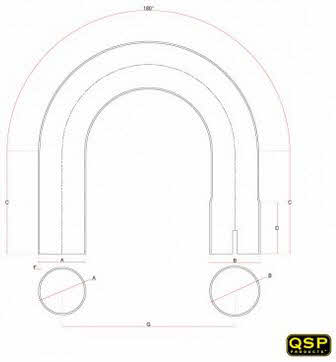 180 graden RVS bocht 76mm