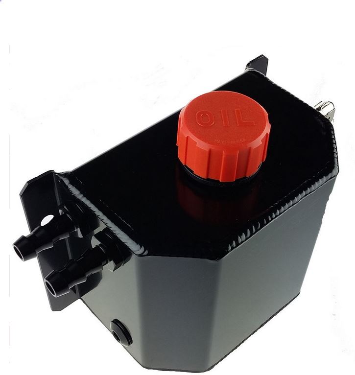 Zwart Aluminium Catchtank van 1 liter