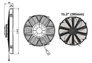 highpower 385mm ventilator